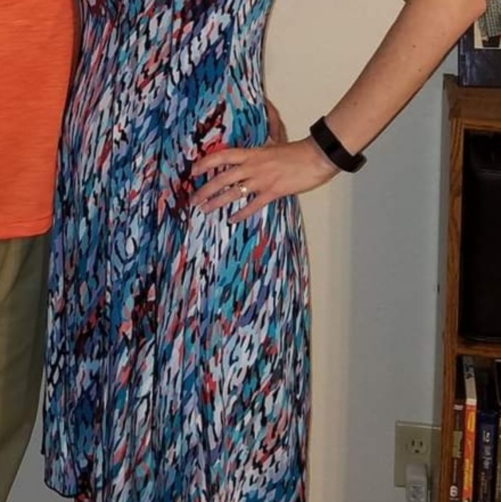 Multicolored Knee Length Dress